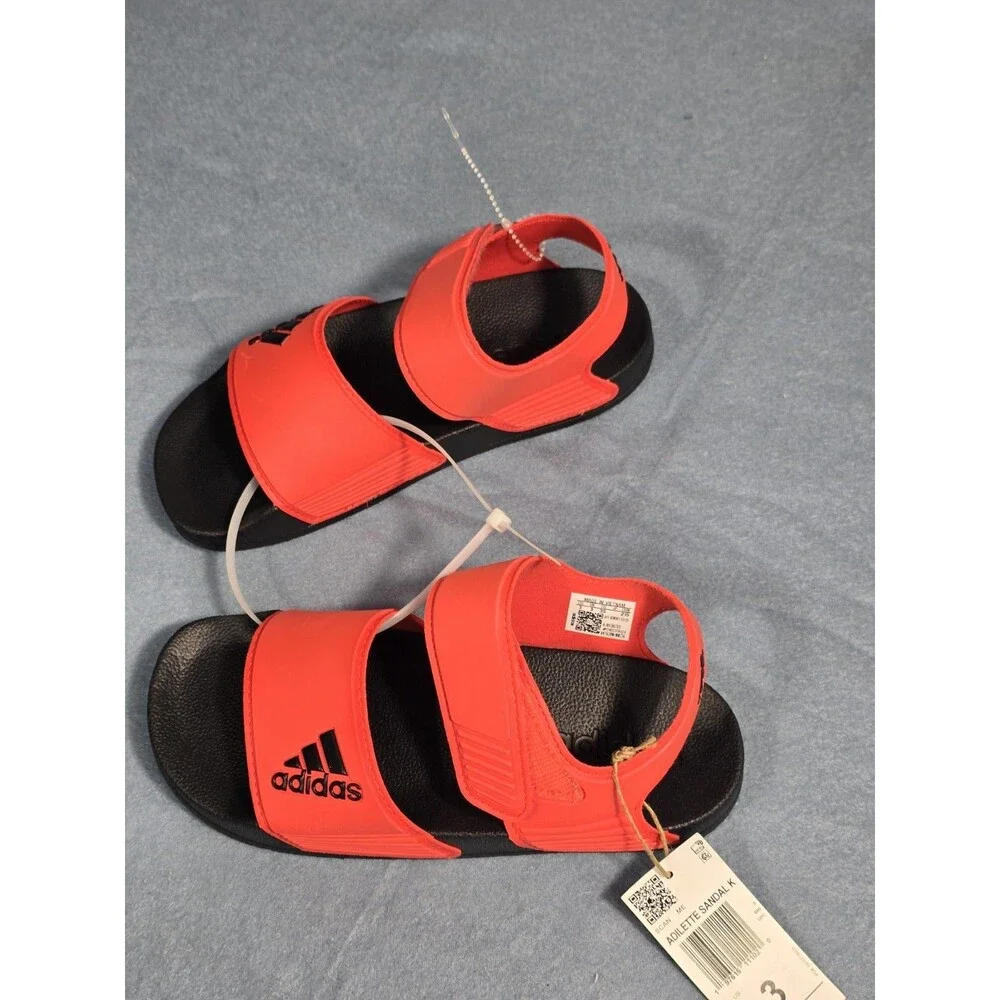 adidas Adilette Sandal K (Kids' / Youth sizing Red New Sz 3